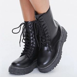 Lug-sole Combat Boots - size 8.5